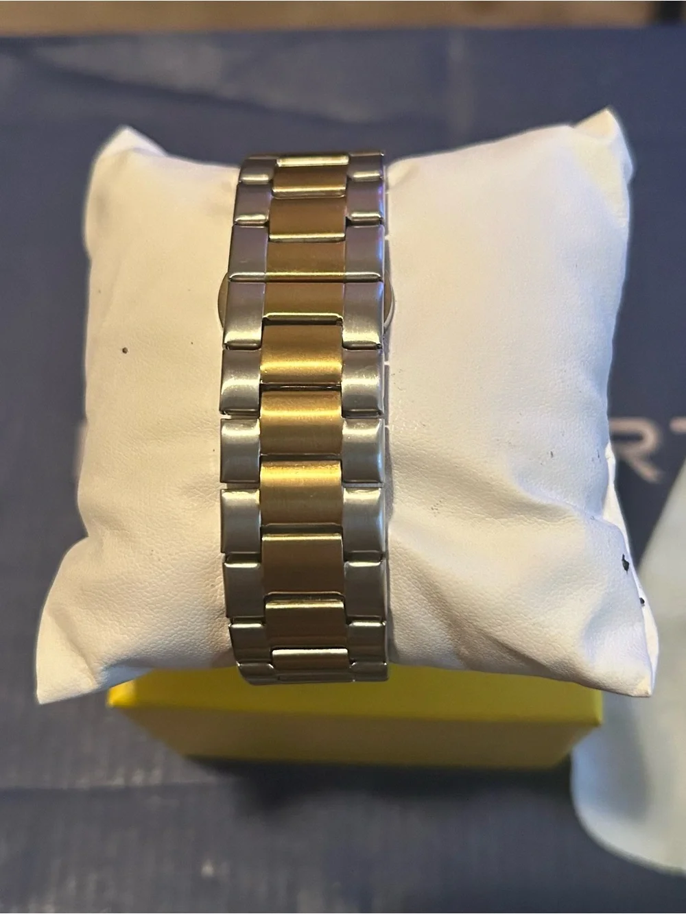 Invicta Men's Gold and Silver Stainless Steel Bracelet Watch with Black Dial